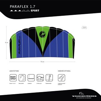Latawiec treningowy z barem WOLKENSTÜRMER PARAFLEX SPORT - 8