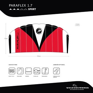 Latawiec treningowy z barem WOLKENSTÜRMER PARAFLEX SPORT - 2