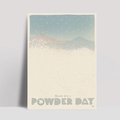 Plakat Zima - Powder day