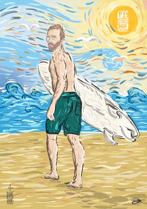 Plakat SurfWithTheSaint – Van Gogh