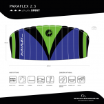 Latawiec treningowy z barem WOLKENSTÜRMER PARAFLEX SPORT - 12